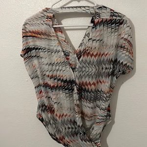 Trouve blouse with marble print